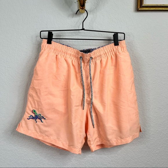 Michaels Swimwear Sherbert Octopus  Orange Swim Trunks - Picture 1 of 7